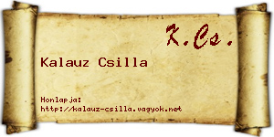 Kalauz Csilla névjegykártya