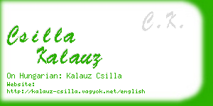 csilla kalauz business card